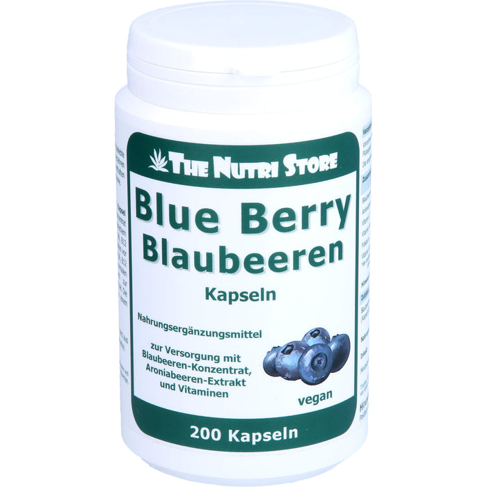 THE NUTRI STORE Blue Berry Blaubeeren Kapseln, 200 pcs. Capsules