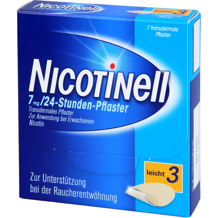 Nicotinell 7 mg/24-Stunden-Pflaster (bisher 17,5 mg) Stärke 3 (leicht), 7 pc Pansement