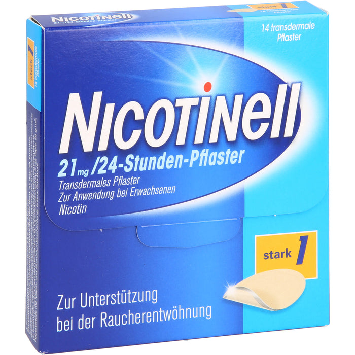 Nicotinell 21 mg/24-Stunden-Pflaster zur Unterstützung bei der Raucherentwöhnung, 14 pc Pansement