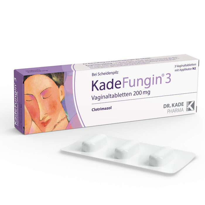 KadeFungin 3 Vaginaltabletten mit Applikator, 3 pc Tablettes