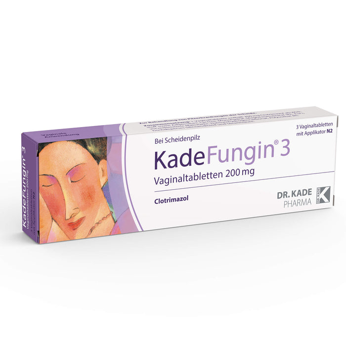 KadeFungin 3 Vaginaltabletten mit Applikator, 3 pcs. Tablets