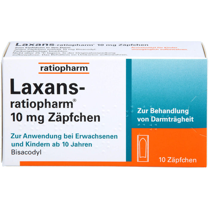 Laxans-ratiopharm Zäpfchen bei Darmträgheit, 10 pcs. Suppositories