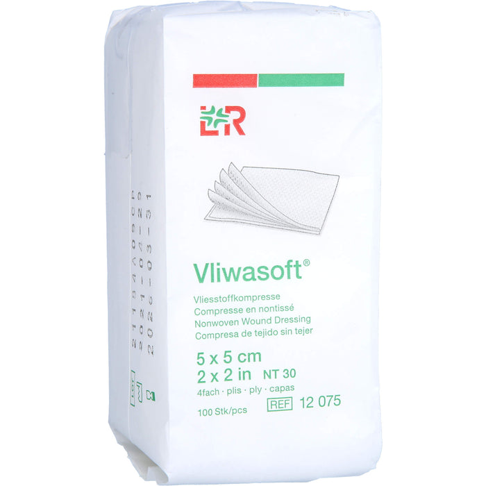 Vliwasoft Vliesstoffkompresse 5x5cm, 100 pcs. Compresses