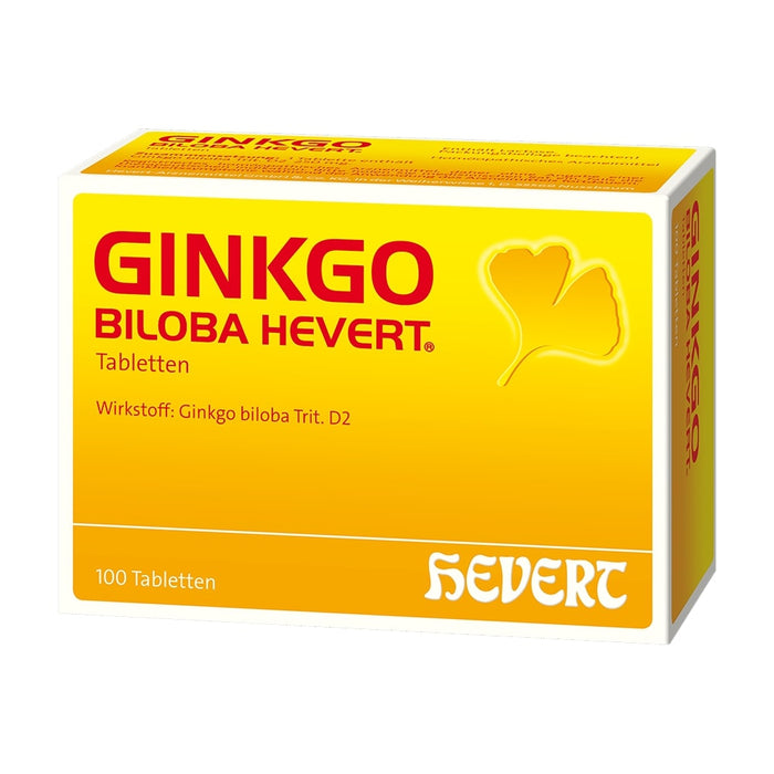 Ginkgo Biloba Hevert Tabletten, 100 pc Tablettes