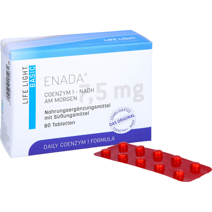 LIFE LIGHT Enada Coenzym 1 NADH Tabletten, 80 pc Tablettes