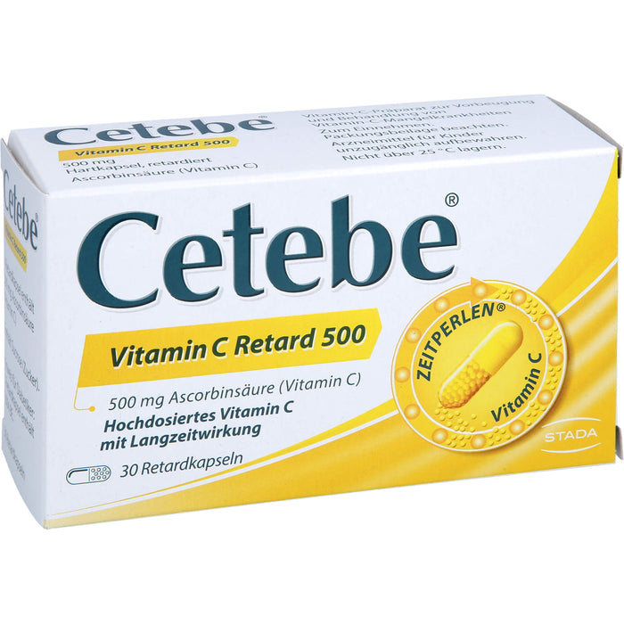 Cetebe Vitamin C Retard 500 Hartkapseln, 30 pcs. Capsules