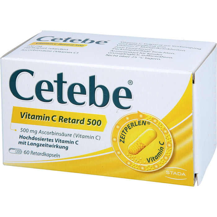 Cetebe Vitamin C Retard 500 Hartkapseln, 60 pcs. Capsules