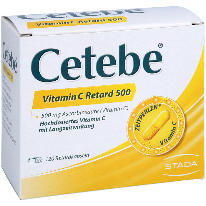 Cetebe Vitamin C Retard 500 Hartkapseln, 120 pc Capsules