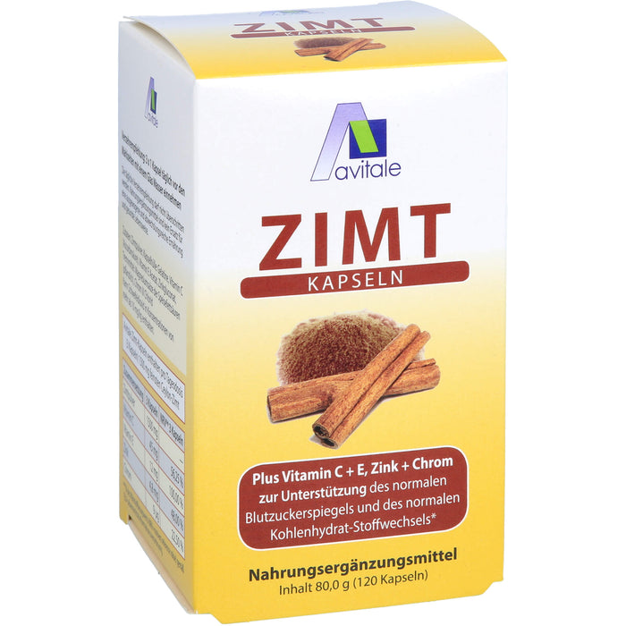 Avitale Zimtkapseln 500 mg + Vitamin C + E, 120 pc Capsules