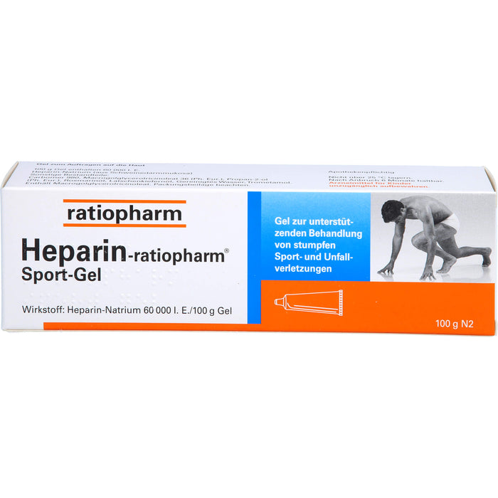 Heparin-ratiopharm Sport-Gel zur unterstützenden Behandlung von stumpfen Sport- und Unfallverletzungen, 100 g Gel