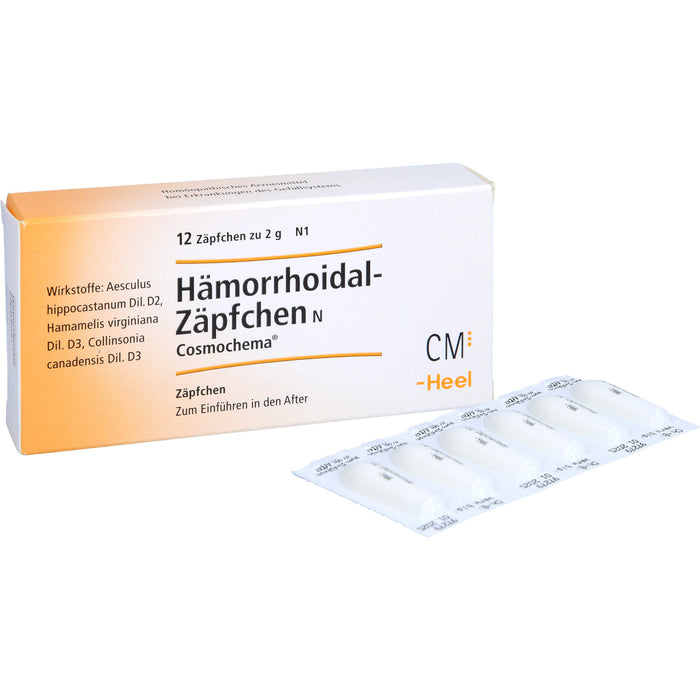 Hämorrhoidal Zäpfchen N Cosmochema, 12 pc Suppositoires