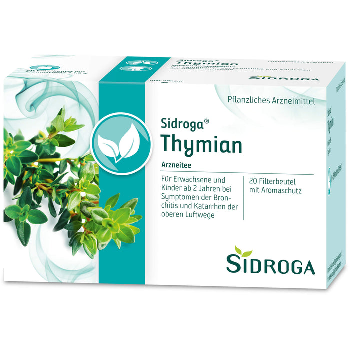 Sidroga Thymian Arzneitee bei Symptomen der Bronchitis, 20 pc Sac filtrant