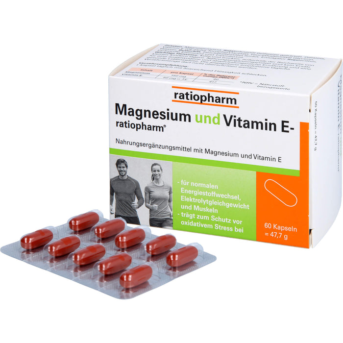 Magnesium und Vitamin E-ratiopharm Kapseln, 60 pc Capsules