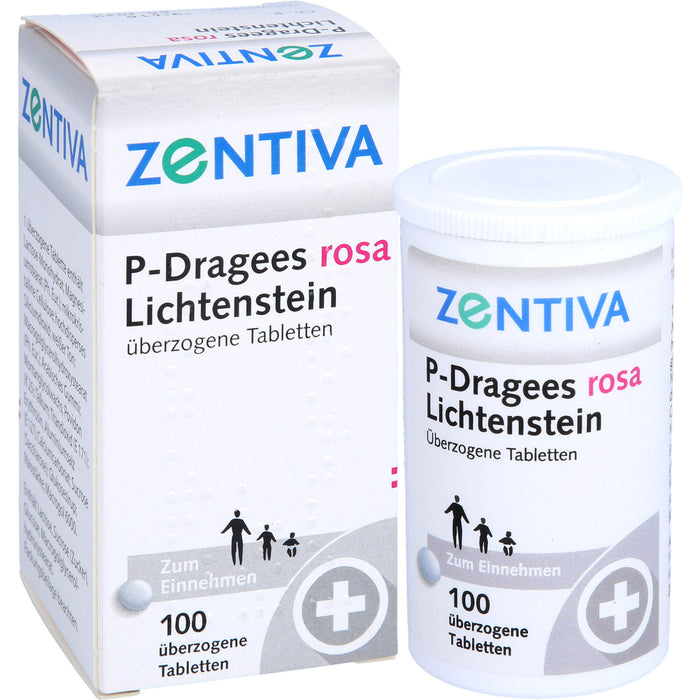 P-Dragees rosa Lichtenstein, Überzogene Tabletten, 100 St UTA