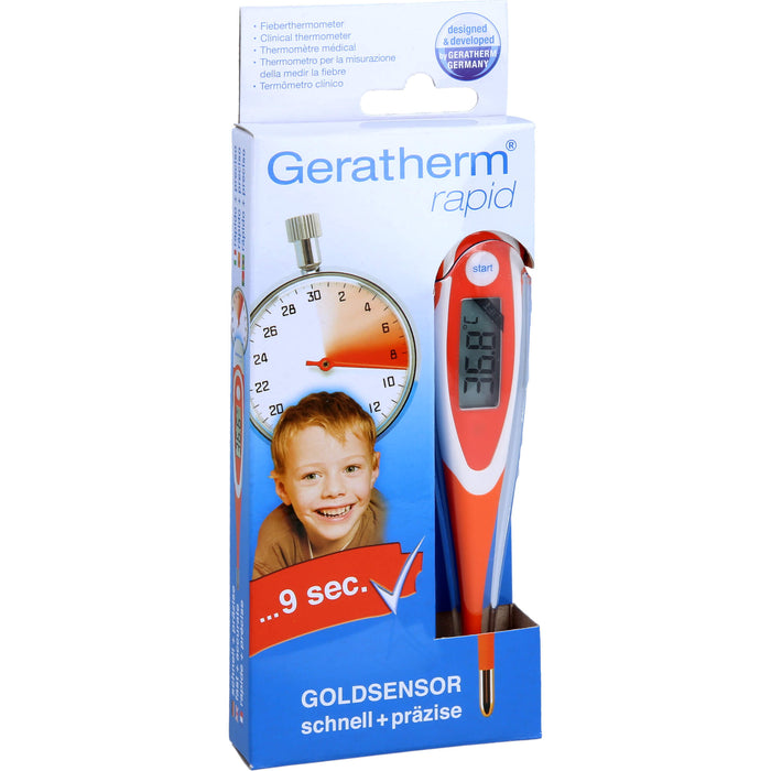 Geratherm rapid Fieberthermometer digital mit Goldsensor, 1 pc thermomètre clinique