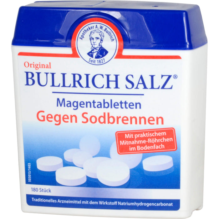 Original Bullrich Salz Magentabletten gegen Sodbrennen, 180 pc Tablettes