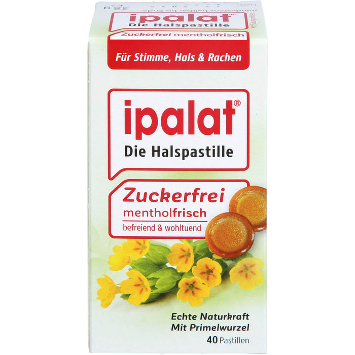 ipalat Halspastillen zuckerfrei, 40 pc Pastilles