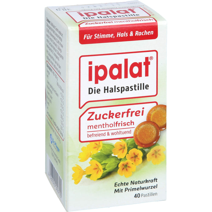 ipalat Halspastillen zuckerfrei, 40 St. Pastillen