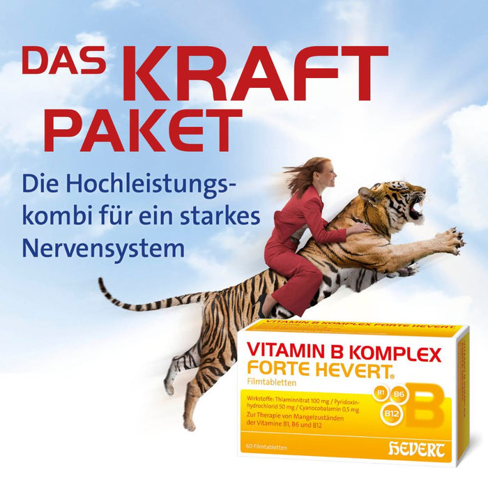 Vitamin B Komplex forte Hevert zur Therapie nachgewiesener Mangelzustände der Vitamine B1, B6 und B12, 200 St. Tabletten