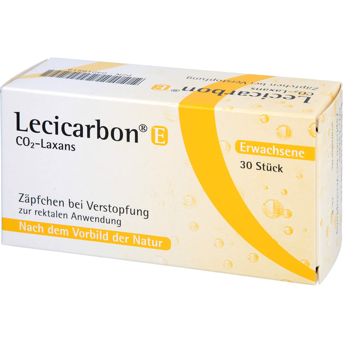 Lecicarbon E CO2-Laxans Zäpfchen bei Verstopfung, 30 pcs. Suppositories