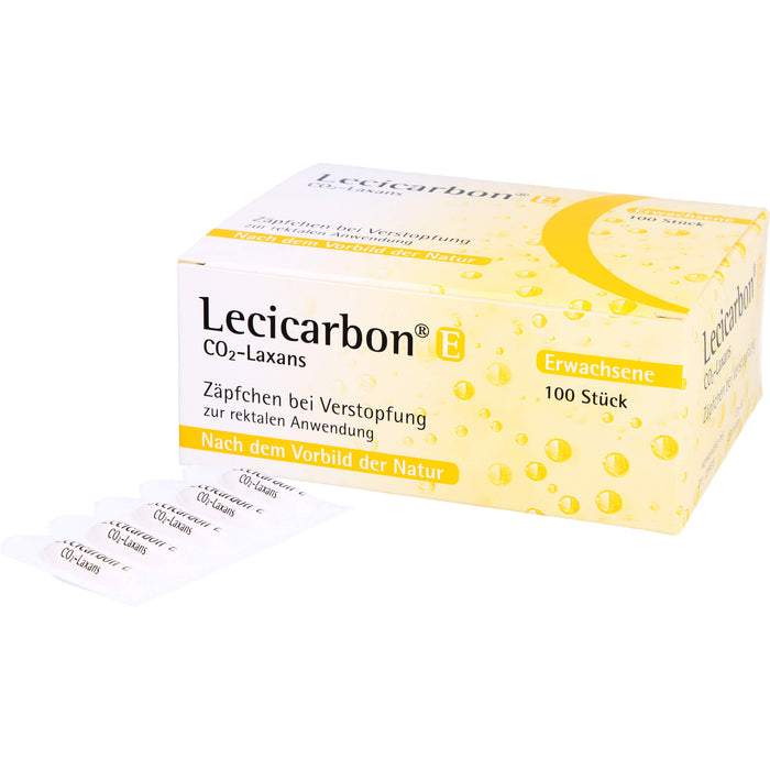 Lecicarbon E CO2-Laxans Zäpfchen bei Verstopfung, 100 pcs. Suppositories