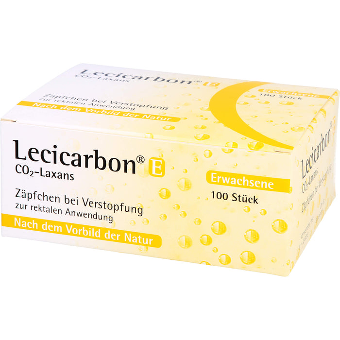 Lecicarbon E CO2-Laxans Zäpfchen bei Verstopfung, 100 pcs. Suppositories