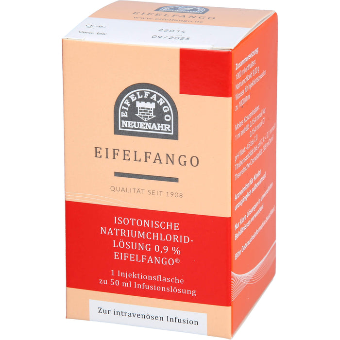 Isotonische Natriumchlorid-Lösung 0,9 % EIFELFANGO Infusionslösung, 50 ml, 50 ml INF