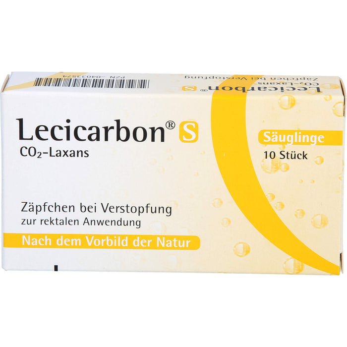 Lecicarbon S Co2-Laxans für Säuglinge bei Verstopfung, 10 pcs. Suppositories