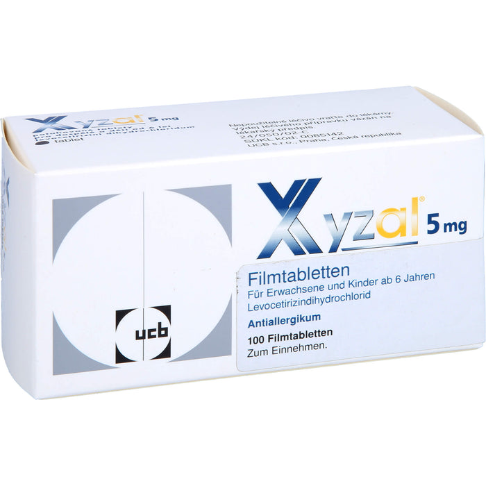 XYZALL 5 mg Filmtabletten Antiallergikum, 100 pc Tablettes