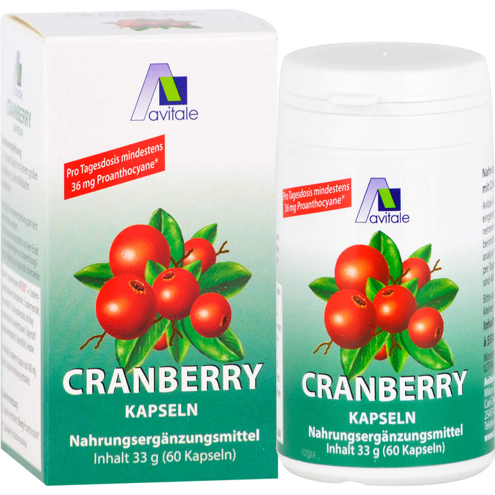 Avitale Cranberry Kapseln 400mg, 60 pc Capsules