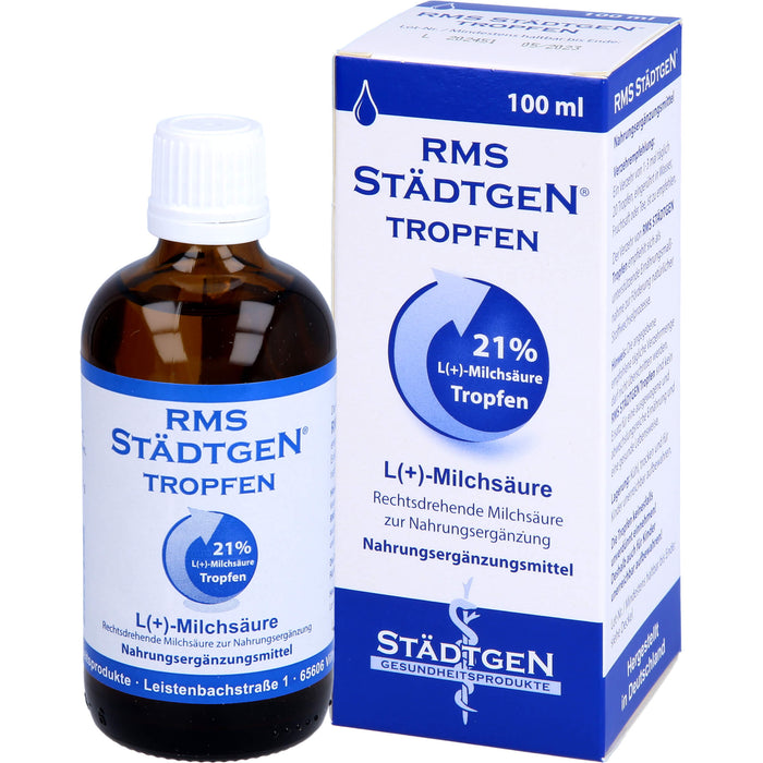 RMS STÄDTGEN Tropfen L(+)-Milchsäure, 100 ml Solution