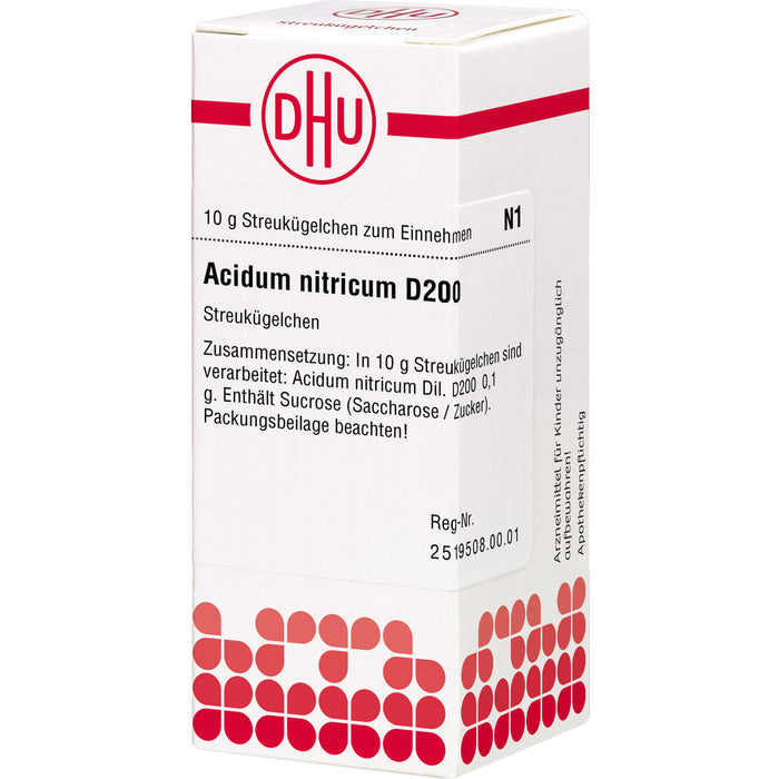 DHU Acidum nitricum D200 Streukügelchen, 10 g Globules