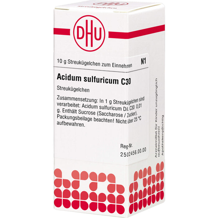 DHU Acidum sulfuricum C30 Streukügelchen, 10 g Globuli