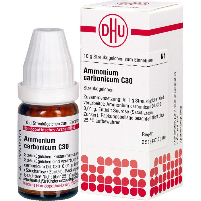 Ammonium carbonicum C30 DHU Globuli, 10 g Globuli