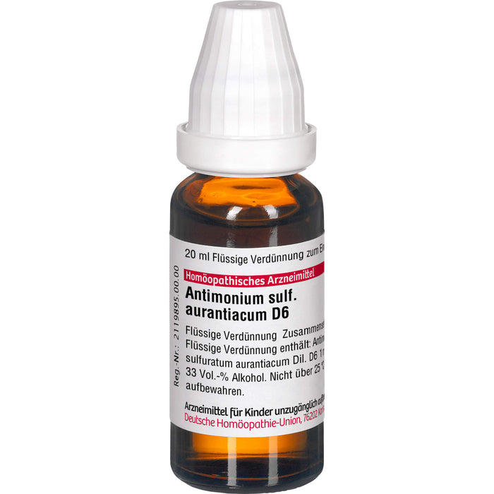 DHU Antimonium sulfuratum aurantiacum D6 Dilution, 20 ml Lösung