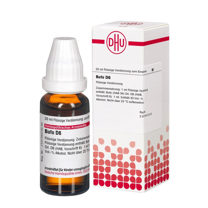 Bufo D6 DHU Dilution, 20 ml Lösung