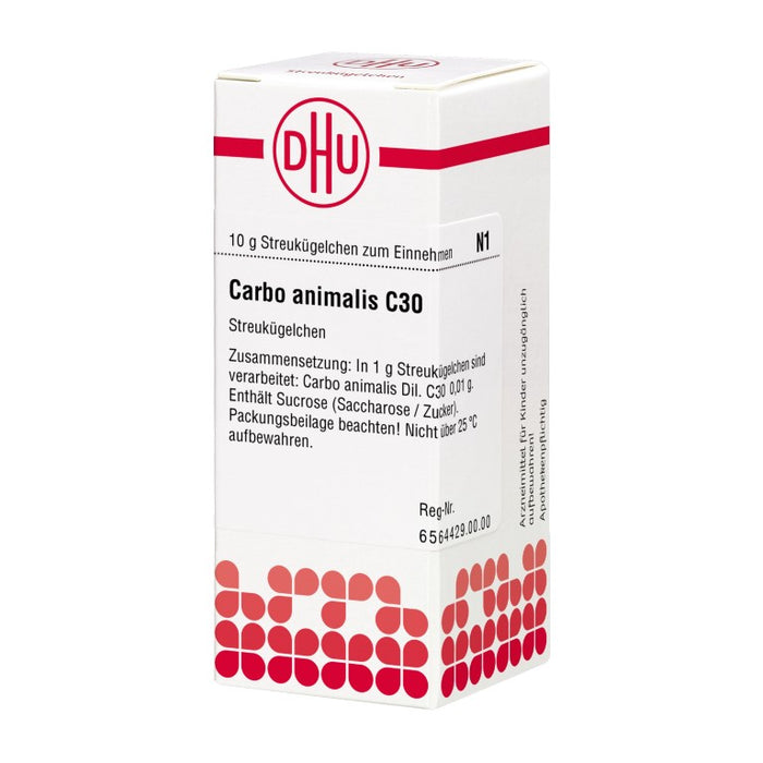 DHU Carbo animalis C30 Streukügelchen, 10 g Globules