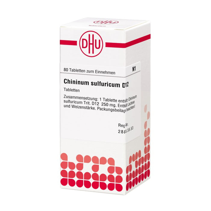 DHU Chininum sulfuricum D12 Tabletten, 80 pc Tablettes