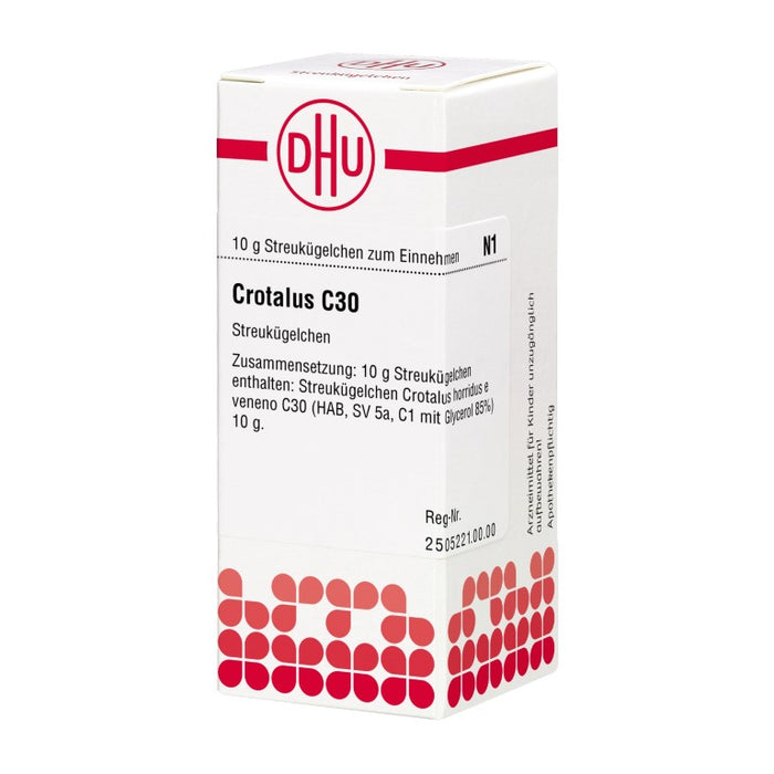 DHU Crotalus C30 Streukügelchen, 10 g Globules