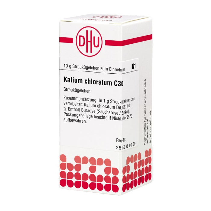 DHU Kalium chloratum C30 Streukügelchen, 10 g Globuli