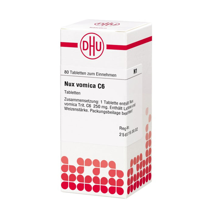 DHU Nux vomica C6 Tabletten, 80 St. Tabletten