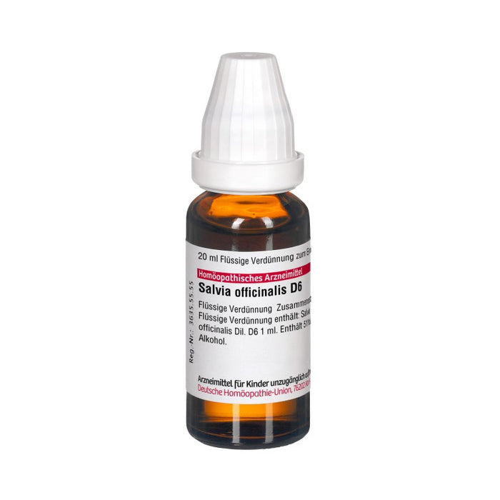 Salvia officinalis D6 DHU Dilution, 20 ml Lösung