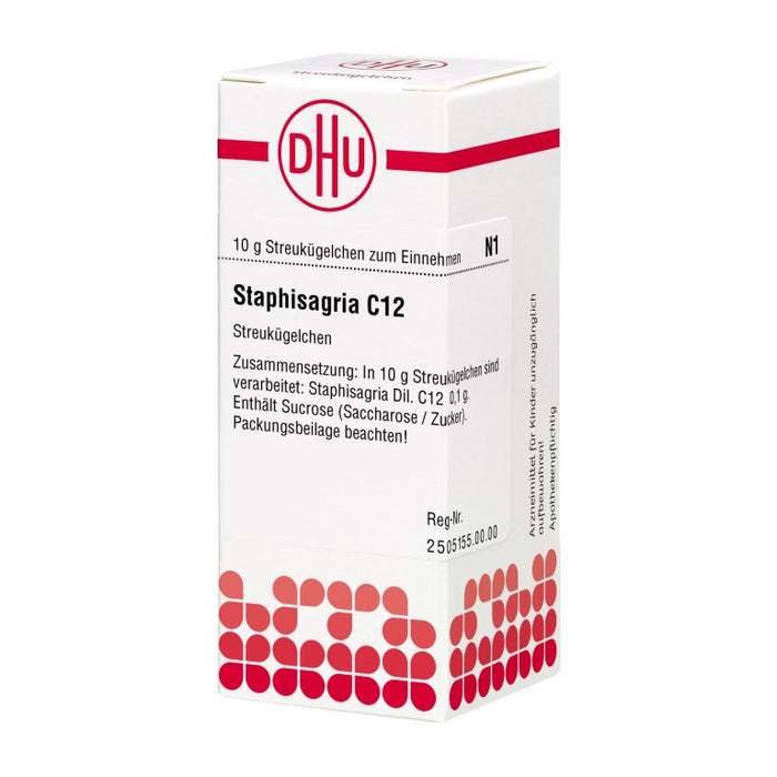 DHU Staphisagria C12 Streukügelchen, 10 g Globuli