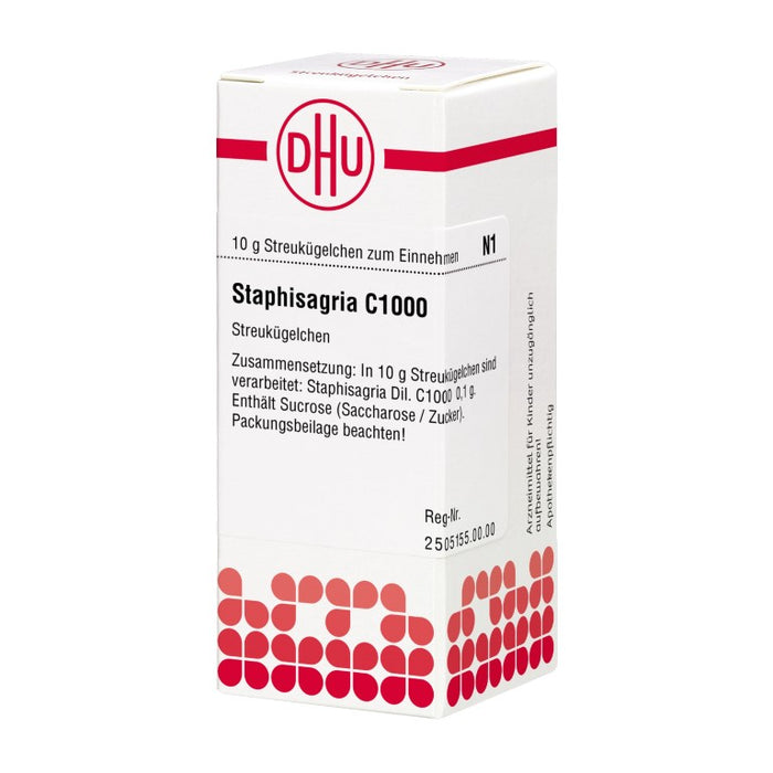 DHU Staphisagria C1000 Streukügelchen, 10 g Globuli