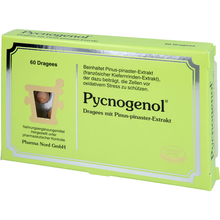 Pycnogenol Dragees trägt dazu bei, die Zellen vor oxidativem Stress zu schützen, 60 pc Tablettes