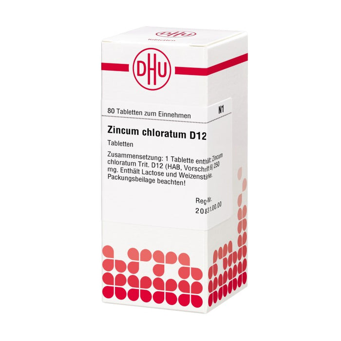 DHU Zincum chloratum D12 Tabletten, 80 St. Tabletten