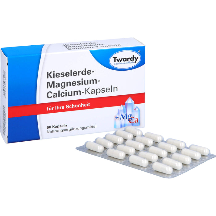 Twardy Kieselerde-Magnesium-Calcium-Kapseln für Ihre Schönheit, 60 pcs. Capsules