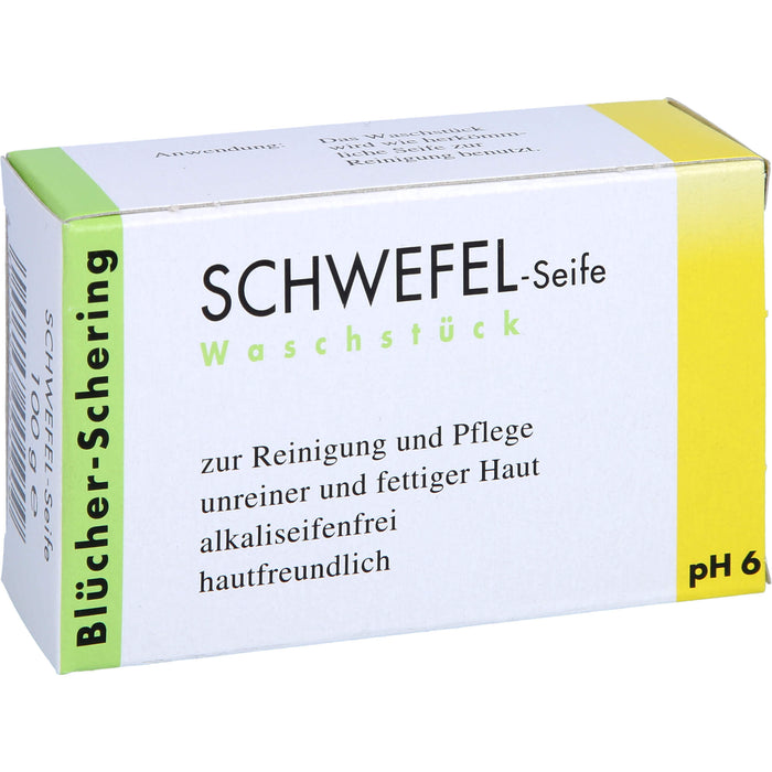 Blücher-Schering Schwefel-Seife Waschstück, 100 g bar of soap