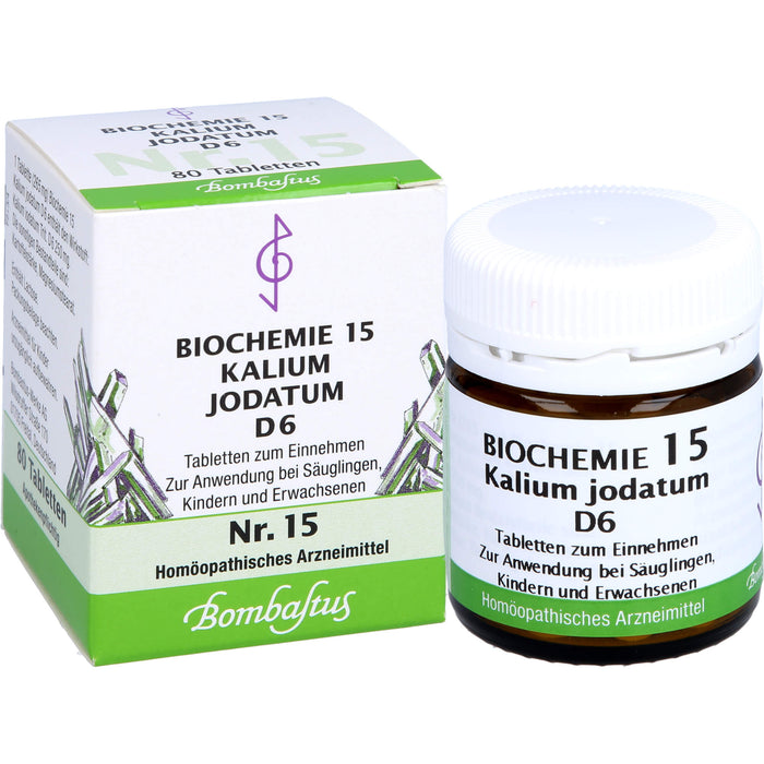 Biochemie 15 Kalium jodatum Bombastus D6 Tbl., 80 St TAB