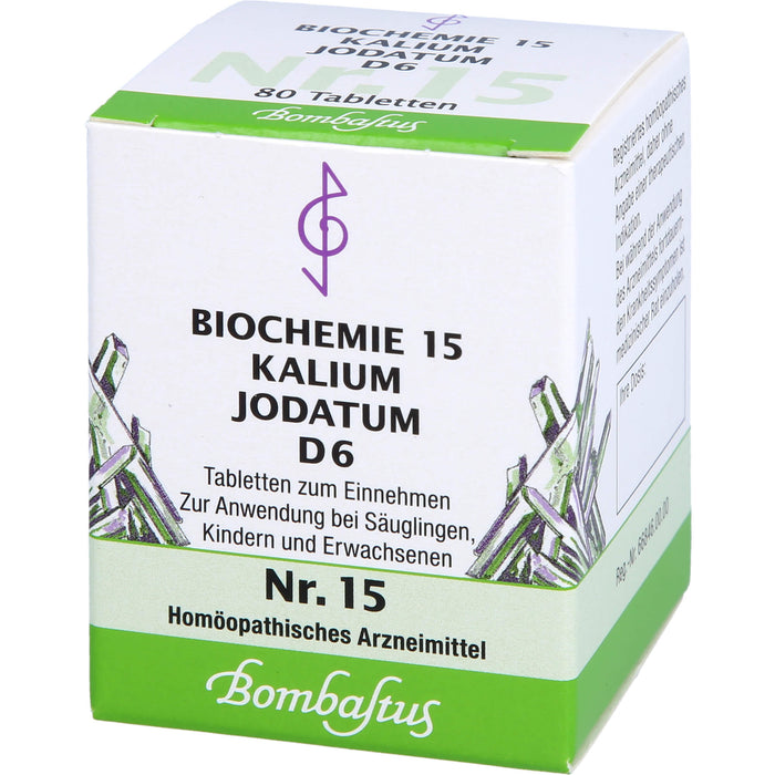 Biochemie 15 Kalium jodatum Bombastus D6 Tbl., 80 St TAB